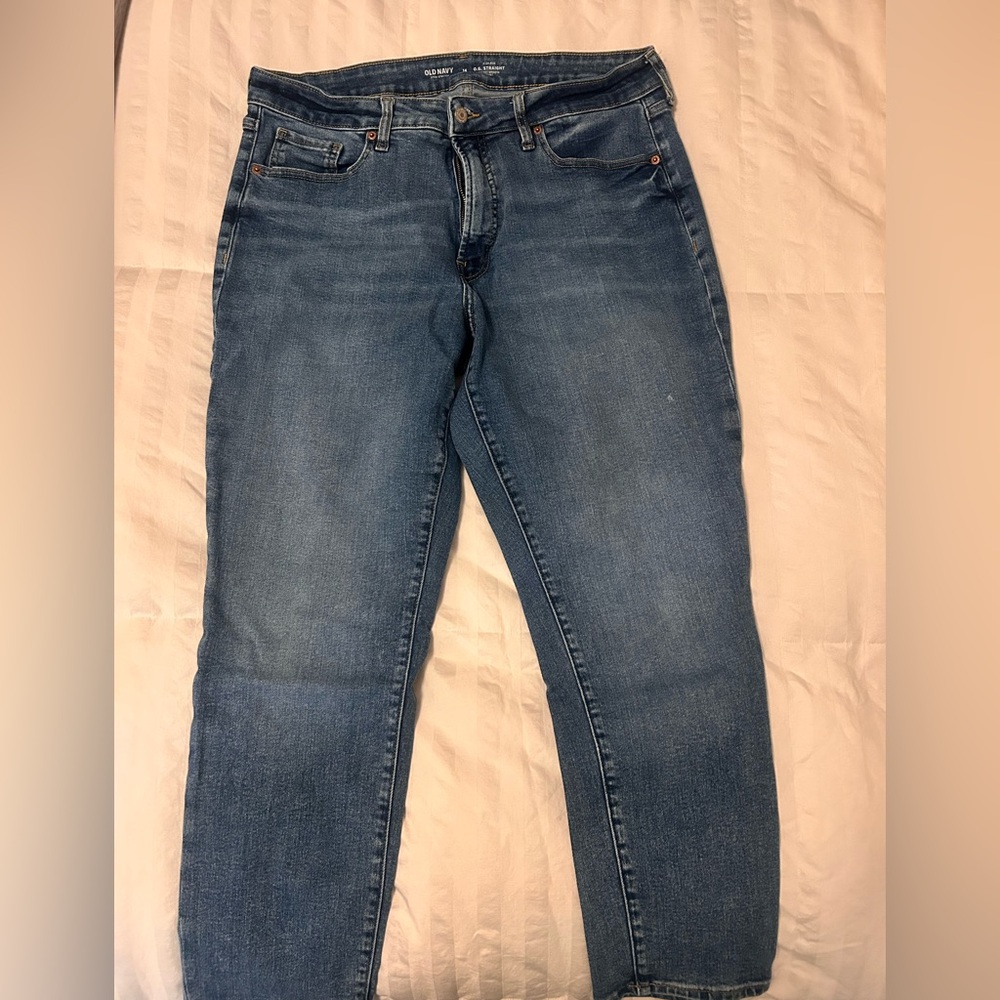 Old Navy women's OG Straight High Rise Blue Jeans